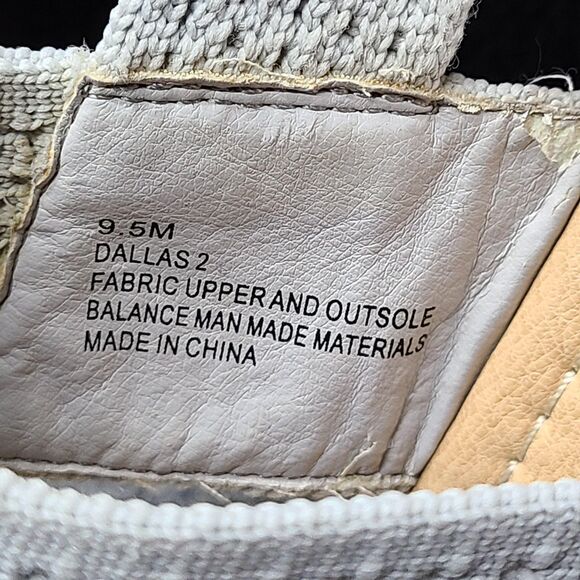 93 Vintage Dallas 2 Shoes Womens Size 9.5M Gray Wedge Sandals Fabric Comfortable - Picture 5 of 9